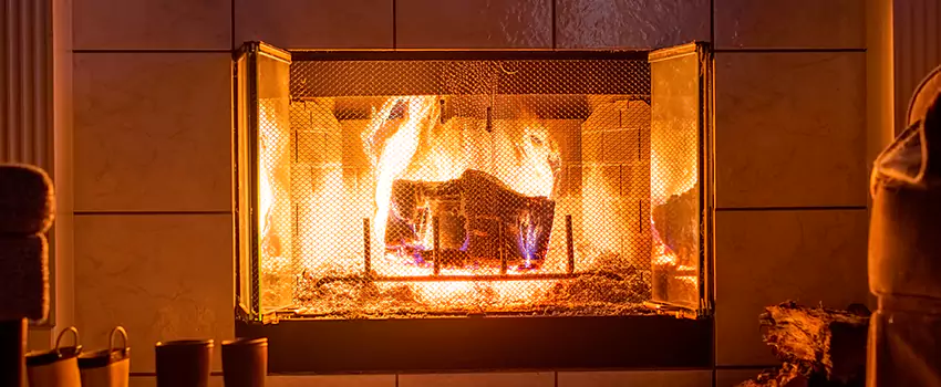 Mendota Hearth Landscape Fireplace Installation in West Allis, Wisconsin