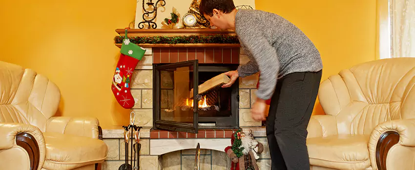 Rusted Metal Fireplace Restoration in West Allis, Wisconsin